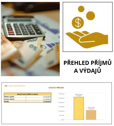Ilustrace -taháku - Přehled příjmů a výdajů