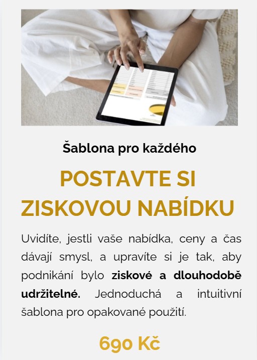 Ilustrace - Šablona - Postavte si ziskovou nabídku